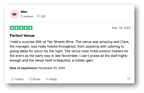 Liverpool Birthday Event Hire Testimonial 3